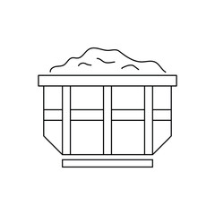 Rubbish tank icon design. isolated on white background. vector illustration
