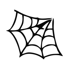 Scary Spider Web Halloween With White Background