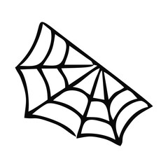 Scary Spider Web Halloween With White Background