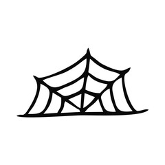 Scary Spider Web Halloween With White Background