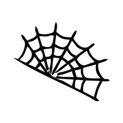 Scary Spider Web Halloween With White Background