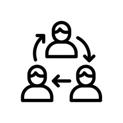 teamwork line icon