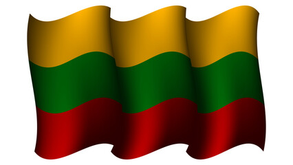 lithuania waving flag design vector illustration