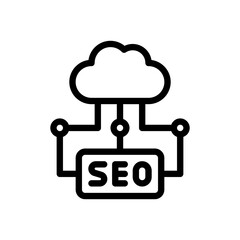 cloud computing line icon