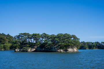 Fototapeta na wymiar 日本の宮城県のとても美しい松島海岸の風景