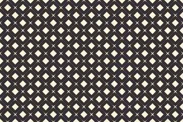 Luxury Black Square Diamond Grid Pattern on Minimal Background for Fashion Print, Elegant Hand-Drawn Star Image on Stylish Geometric Texture for Premium Fabric Design