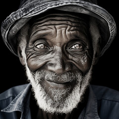 Portrait of Old Indian man