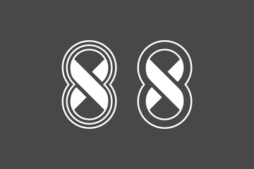 the logo consists of the letters 8 and S.