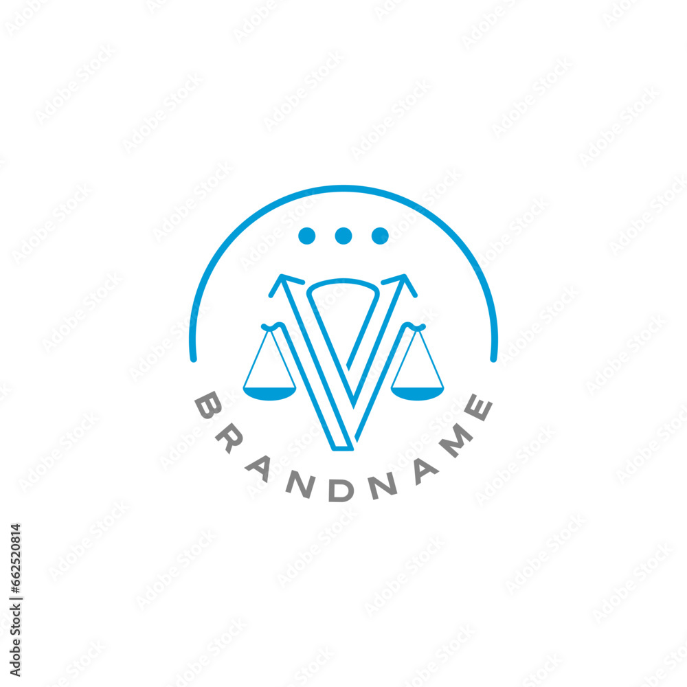 Fototapete Vector is a monogram of circles and letters. In outline form.