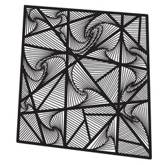 Zentangle pattern in square shape