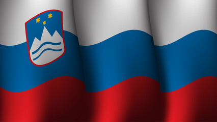 slovenia macedonia waving flag background design vector illustration - Powered by Adobe