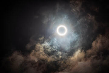 Fototapeta na wymiar Solar eclipse, Texas, USA