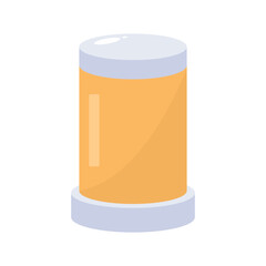vector cartoon illustration of milk powder in a closed aluminum can
