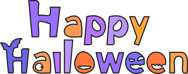 happy Halloween typographic