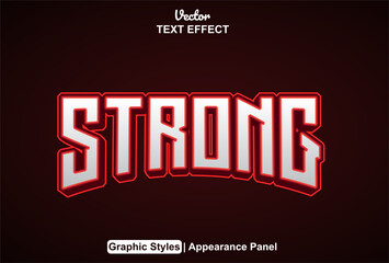 strong text effect with red color editable graphic style.