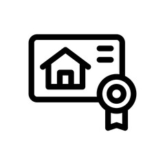 certificate line icon