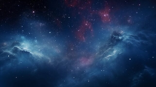 space for text on realistic galaxy background, background image, AI generated