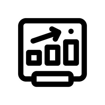 black chart with arrow pointing up clip art preview