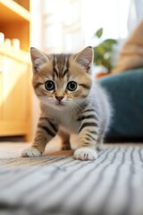 cute cat playing at home