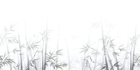 White and gray abstract background with bamboo pattern.