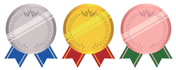 メダル　金　王冠　フレーム　アイコン