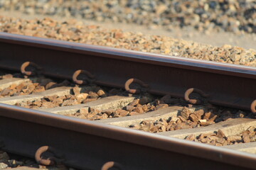 railroad tracks in the countryside