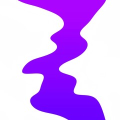 Abstract purple gradient flowing design on white background