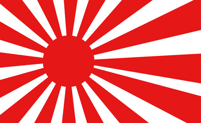 日章旗のシンプルなイラストアイコン