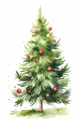 Watercolor Christmas tree for Christmas stuff