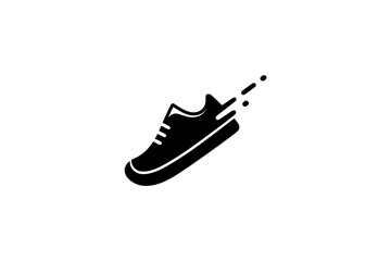 Shoes logo design with fast effect - obrazy, fototapety, plakaty