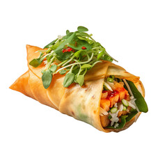 Spring roll on a white background isolated PNG