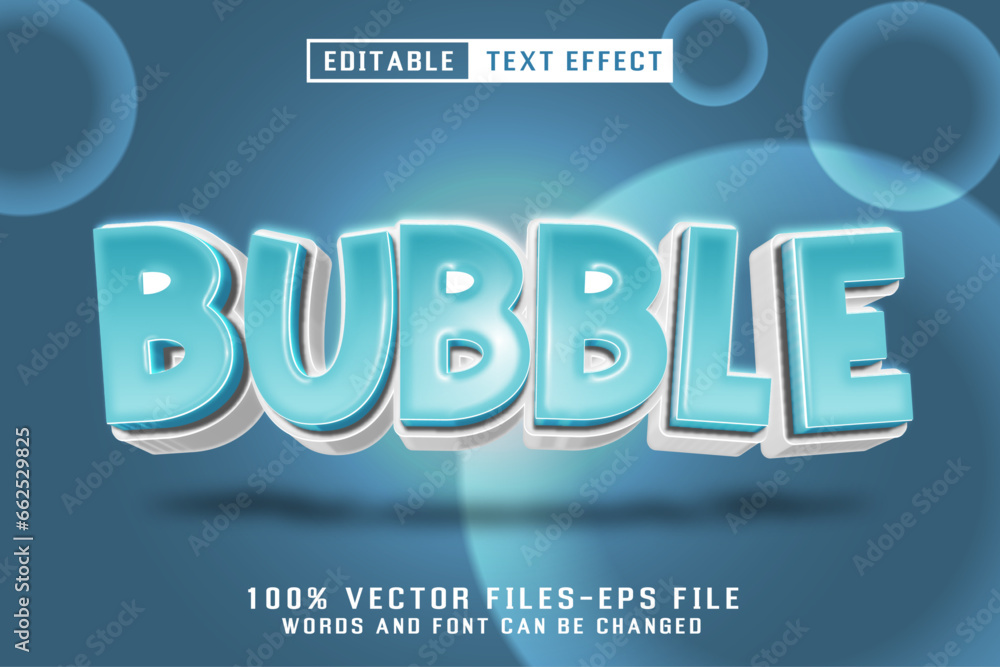 Poster bubble editable text effect