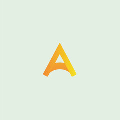 Alphabet A letter logo vector template,Company brand business gradient color letter A arrow shape  logo