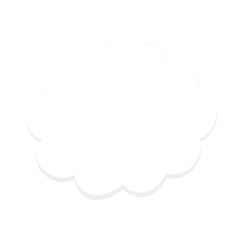 Cartoon white cloud 