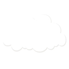 Cartoon white cloud 