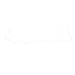 Cartoon white cloud 