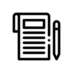 notes line icon
