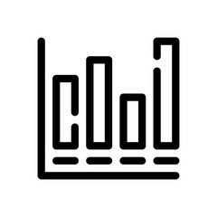 bar graph line icon