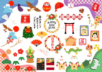 正月モチーフ　セット