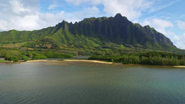 Beautiful View Of Kaaawa Valley Mountains Of Hawaii
