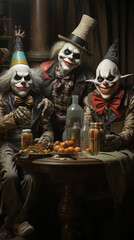 Halloween clowns