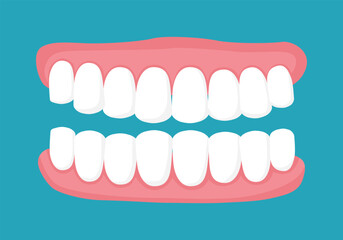 Dentures or false teeth concept design
