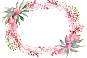 Watercolor flower frame, great for social media and greeting cards