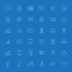 big set business icons modern thin line icons, business line icons pack, business line icons illustrations
