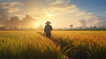 Foto op Canvas 稲の収穫 © racoo