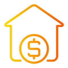 real estate gradient icon