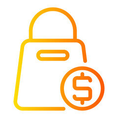 shopping bag gradient icon