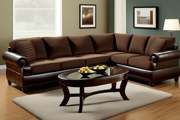A simple sofa with a stately appearance.