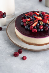 cheesecake with berries