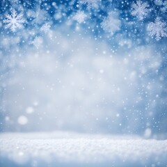 Fototapeta premium Natural Winter Christmas with snowfalls background. A Generative AI Digital Illustration. 